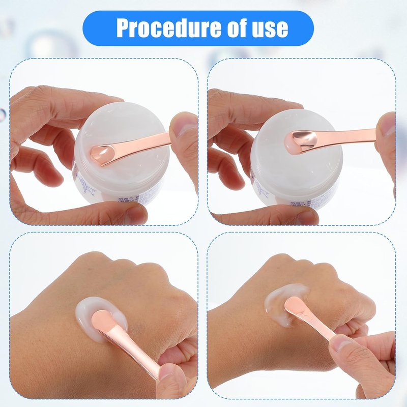 Mini Metal Makeup Spatula Set - 9 Pcs Reusable Applicators for Face Masks & Foundation | Cosmetic Spoon & Beauty Scoop