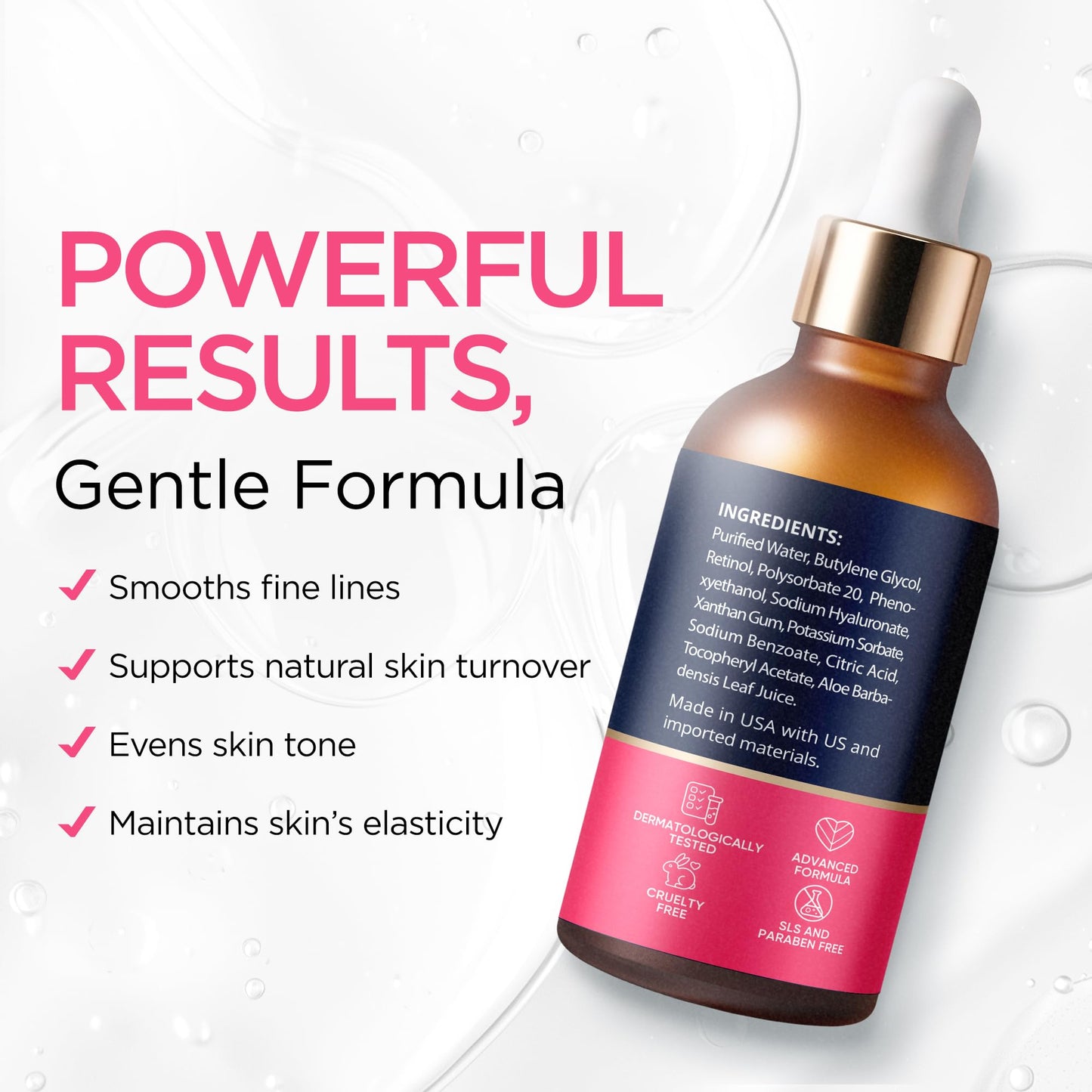 Ember Cloud Retinol Serum for Face with Hyaluronic Acid & Vit E 1 Oz
