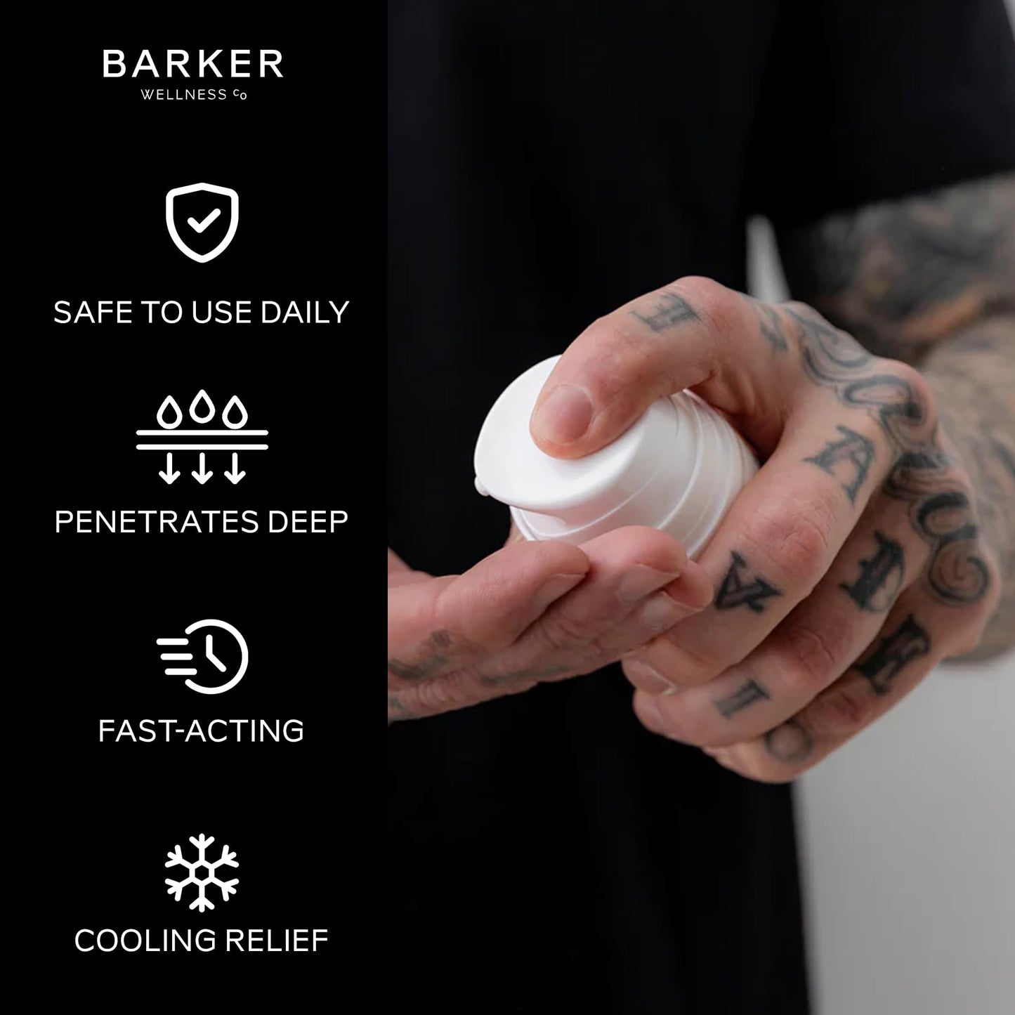 Barker Wellness Muscle Therapy Cream – Joint & Muscle Relief, Menthol