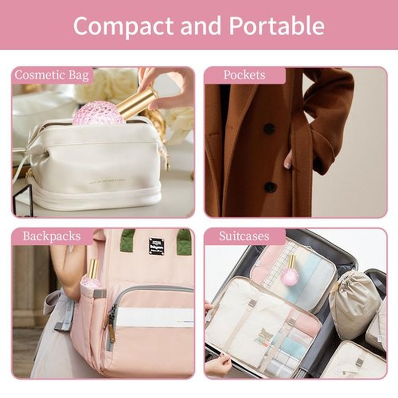HXRYAGi Portable Travel Perfume Bottle Empty Bottle, 3.4 Ounce Glass Perfume Atomizer Bottle Refillable, 2pcs Pink Empty Perfume Spray Bottles with 2 Funnels and 2 Droppers