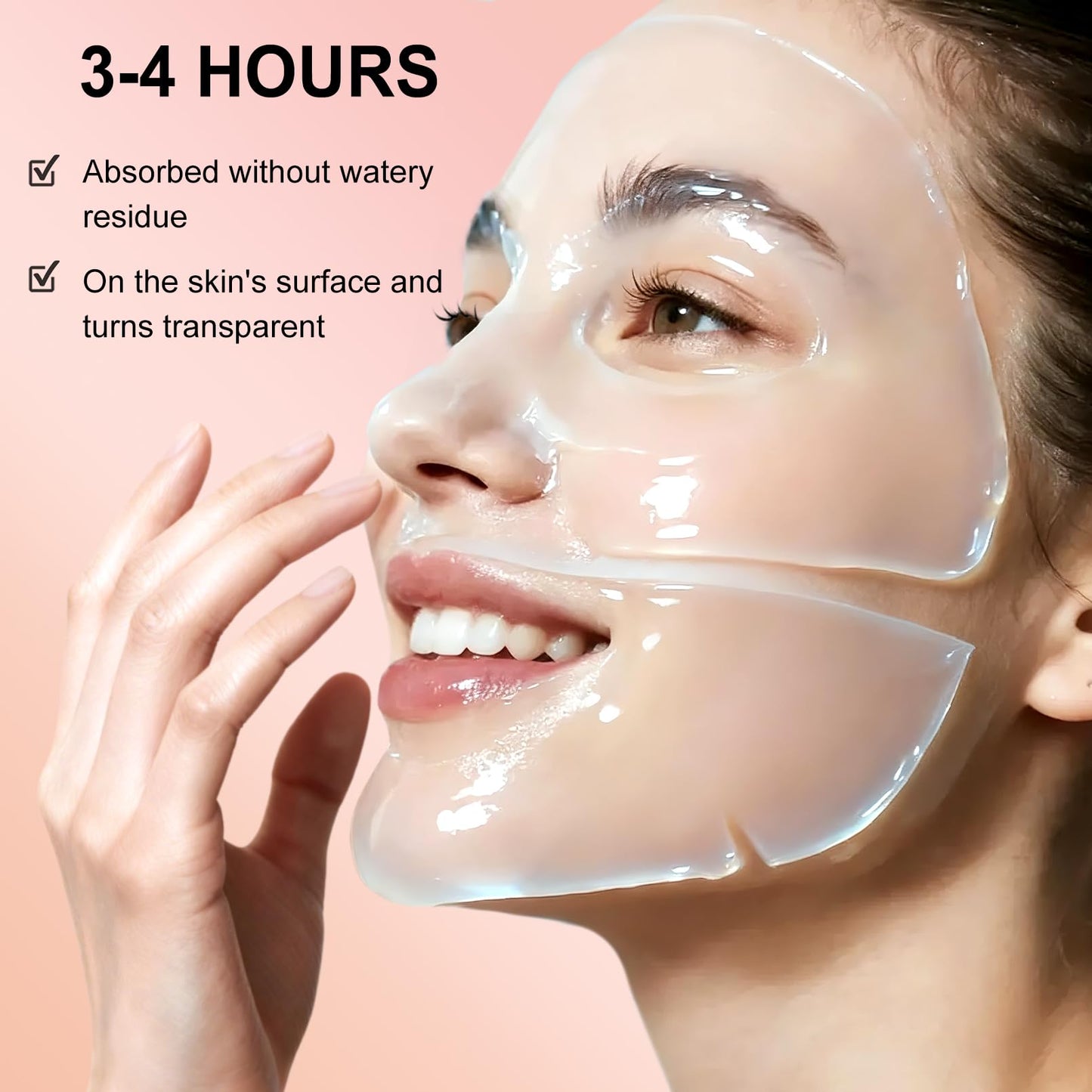 ConfidMiss Bio-Collagen Real Deep Face Mask,with Niacinamide Hyaluronic Acid Collagen Deeply Hydrating Brightening Anti-Aging Elasticity Improvement Overnight Facial Mask For Glass Glow Skin 4 Sheets
