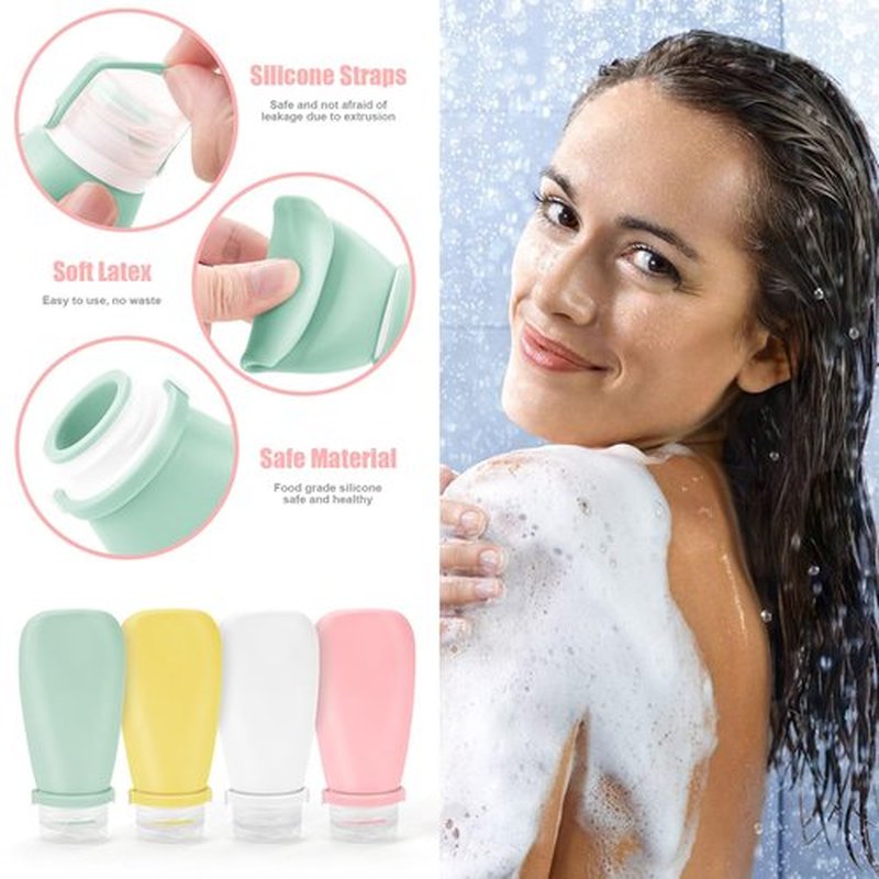 Noideeer 18 Pcs Travel Bottles Set for Toiletries, TSA Approved Travel Size Containers with Bandage Silicone Squeezable for Shampoo Conditioner Lotion Body Wash (Multicolour+White Bag)