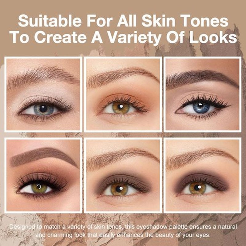 Kaely 6 Color Mini Nude Brown Neutral Eyeshadow Palette Makeup, Highly Pigmented Eye Shadow Palette Waterproof, Natural Matte Eye Shadow Palette, paleta de sombras de ojos, Vegan & Cruelty-free, 10