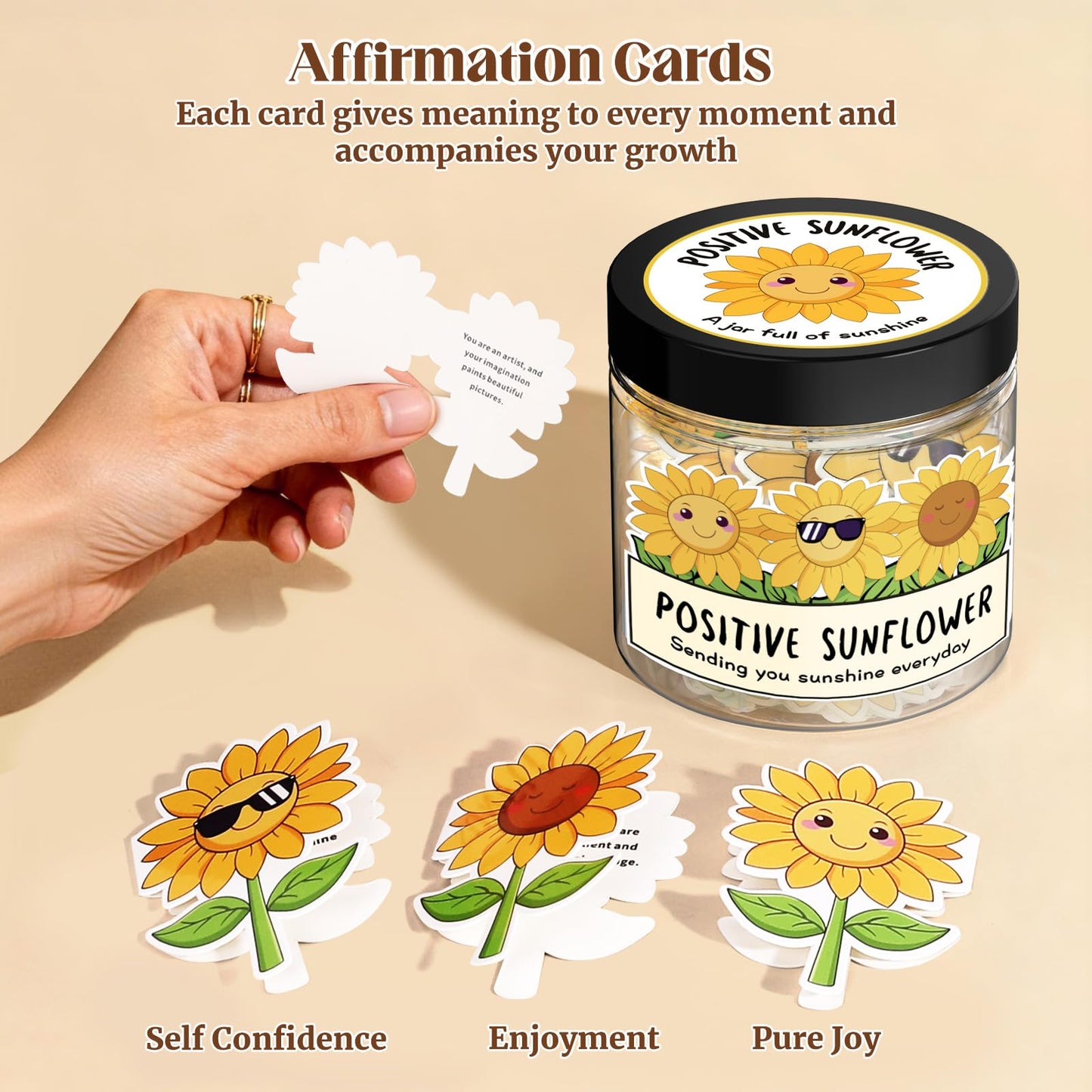 Get Well Soon Gifts for Women,Sending Sunshine Sunflower Birthday Gift with Affirmation Cards, Mental Health, After Surgery Self Care Package, Thinking of You Gift Baskets for Mom Best Friend Sister