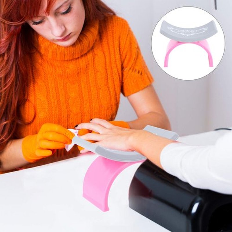 Beaupretty 2 Pieces Nail Arm Rest,Manicure Hand Pillow U Shape Cushion Pillow Professional Nail Rest Cushion Table Desk Station Manicure Tool(Pink,Pink)