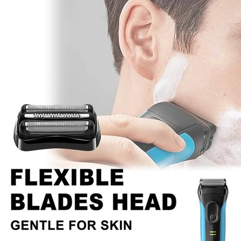 21B 2PCS, Series 3 21B Electric Shaver Replacement Head Compatible, 21B Replacement Electric Shaver Heads for Men Razor Shaving Blades Fit for Braun Series 3: 3040s 3000s 3050cc 3010s 3070cc 3080s