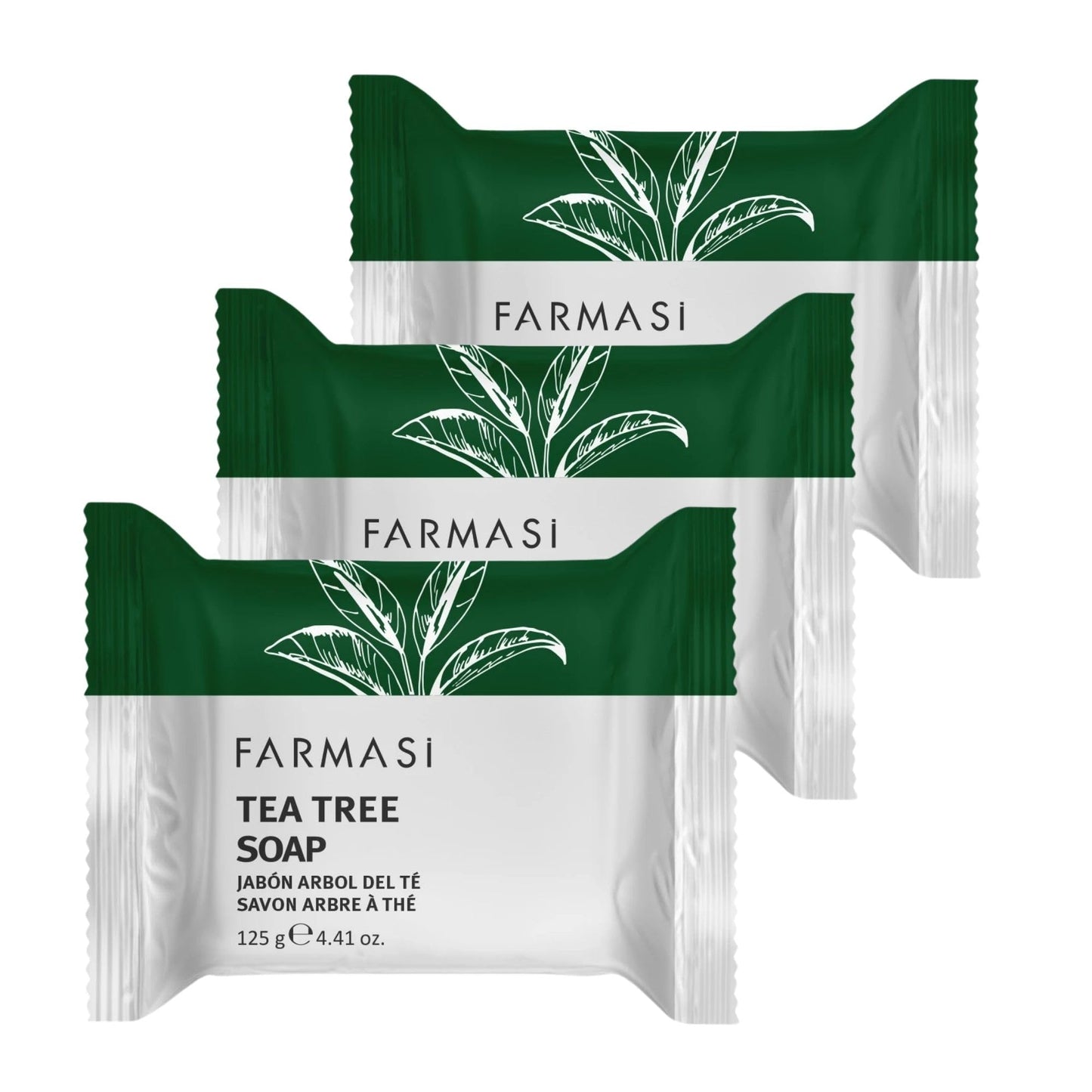 FARMASi 3 Pack Tea Tree Soap, Blemish Prone Oily Skin, 4.41oz Each