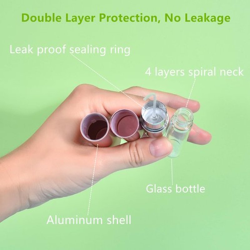 Yikimyfo 5 Pcs Travel Size Perfume Atomizer, 10ml/0.34oz Perfume Refill Bottle Mini Cologne Spray Bottle Refillable Perfume Travel Bottle for Travel Party Must with Tool