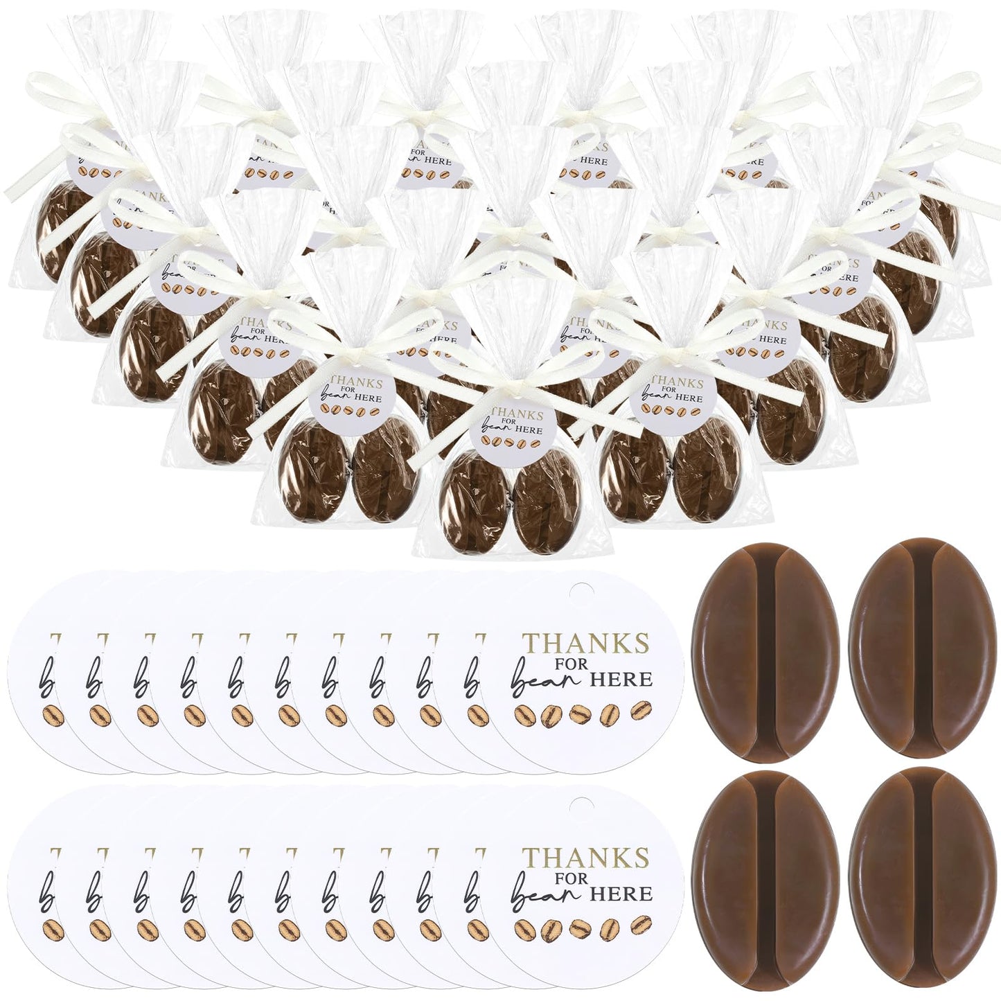 Swiffen 50 Pcs Coffee Bean Soap Baby Shower Bridal Shower Wedding Party Favors Gifts Handmade Natural Soap Favors for Guests in Bulk for Wedding Souvenirs Engagement Party