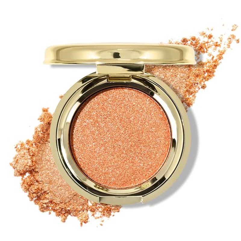 KYDA Single Orange Glitter Eyeshadow, Sparkling Warm Orange Eyeshadow, Bright Orange Shimmer Pressed Powder Eyeshadow, High Glow Eyeshadow Compact, Lightweight Blendable Pearl Eyeshadow, Shiny Pumpkin