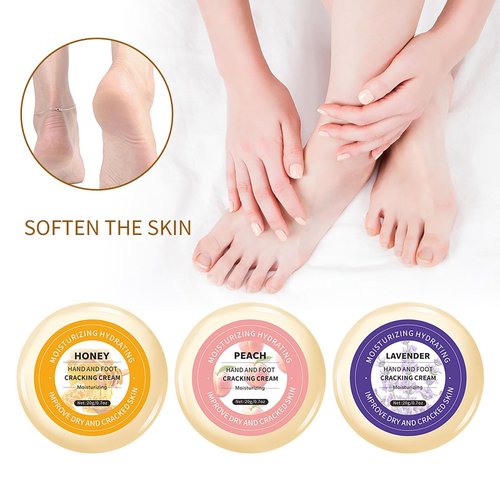 Feet Care Cream Foot Cream Hand Moisturizer for Dry Cracked Heels Knees Elbows Callus,Smoothing Foot Cream for Dry Cracked Heels and Feet Softens Skin Exfoliates Dead Skin for Men Women,20g- Lavender