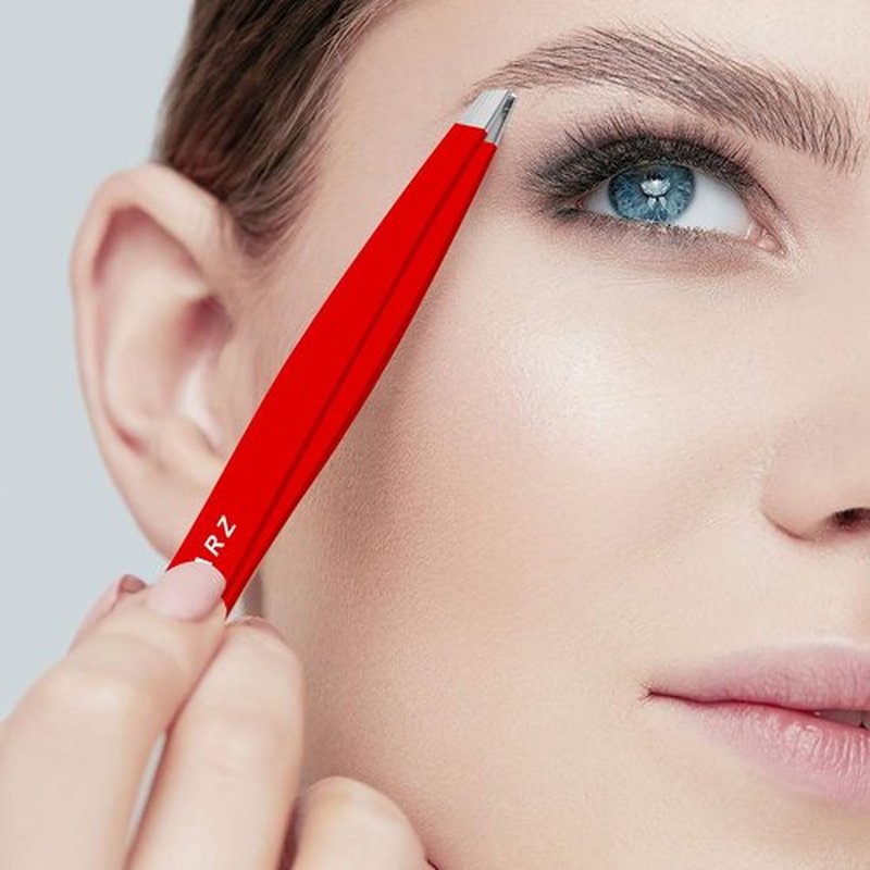Professional Tweezer for Facial Hair Women & Men Stainless Steel Precision Tweezers for Ingrown Hair Tweezers for Men & Women (Red)