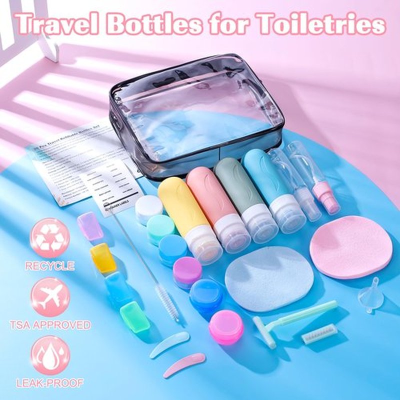 IMPORX 26 Pack Travel Size Toiletries Travel Bottles Tsa Approved Travel Essentials for Women Travel Size Containers Silicone Leak Proof Toiletry Bottle Travel Accessories