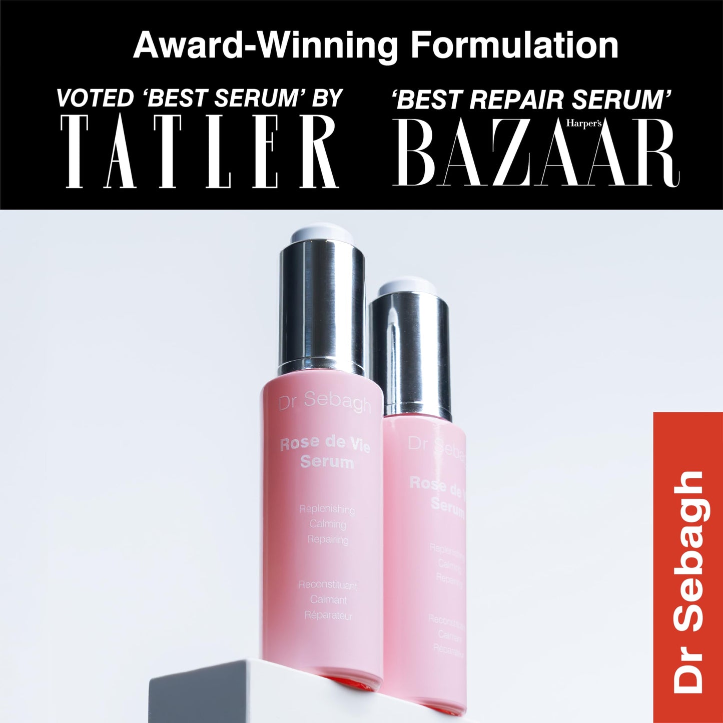 Dr Sebagh Rose de Vie Serum - 1 fl oz - Award-Winning Nourishing Anti-Aging Formula - Use with Dry, Mature, or Sensitive Skin - Designed to Soothe Redness & Irritation - Regenerating & Invigorating