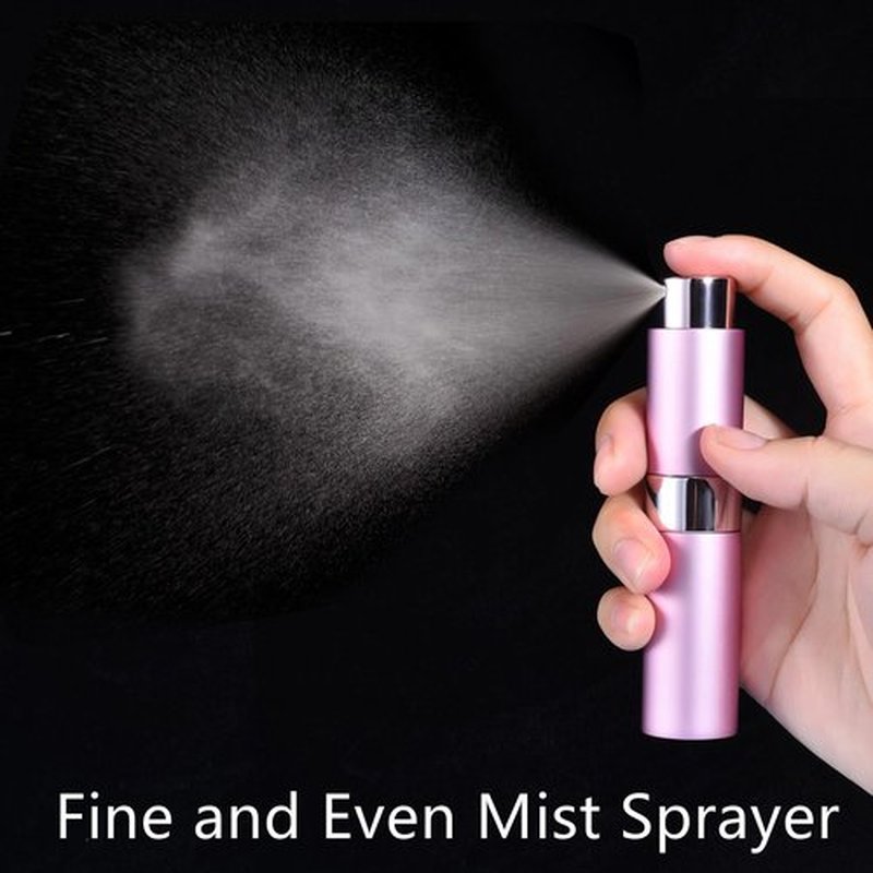 Yikimyfo 5 Pcs Travel Perfume Atomizer Refillable, 8ml/0.27oz Portable Mini Cologne Spray Bottle Travel Size Perfume Refill Bottle Fine Mist Atomizer for Travel with Tool