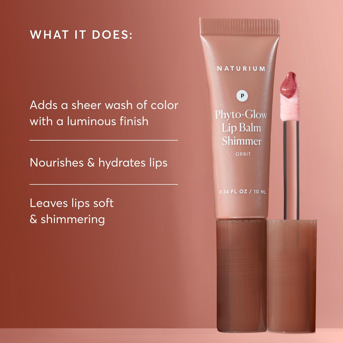 Naturium Phyto-Glow Lip Balm Shimmer | With Plant Squalane Hydrates, Shea & Cupuaçu Butter | 0.34 FL OZ / 10 mL, Orbit