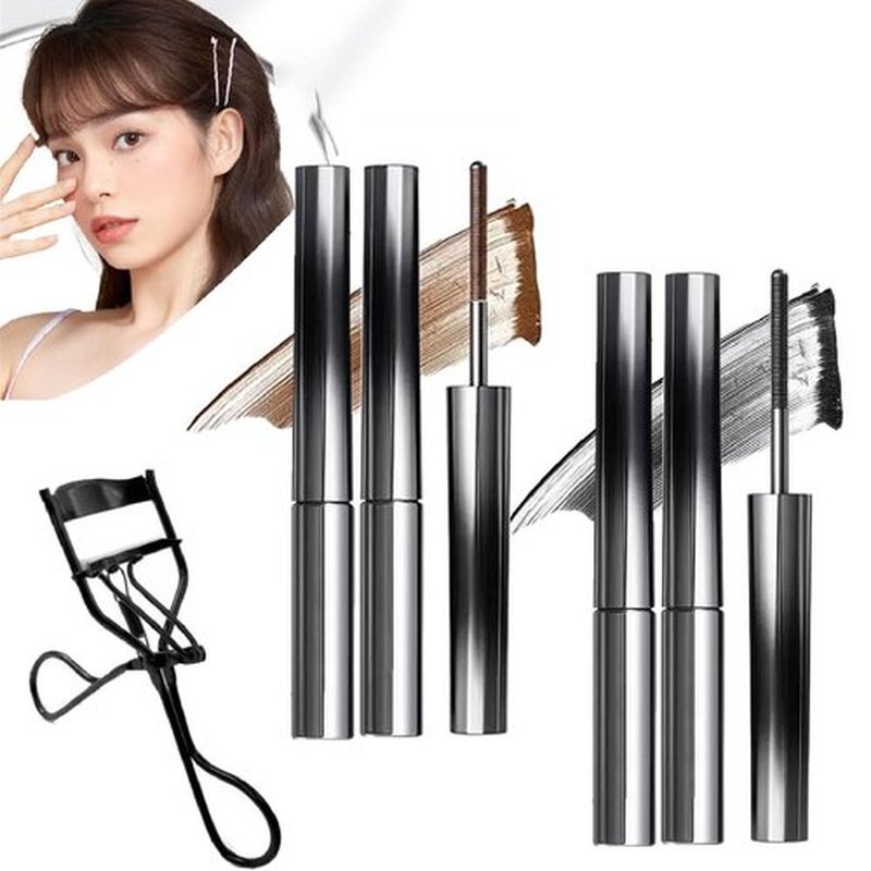 Chromamascara Mascara - Chromamascara, Chromamascara Waterproof, Chromamascara Beautiful, Washable Metal Rod Mascara, 3D Curling Eyelash Iron Extensions Mascara, Waterproof, Long Lasting (Mix/4, 1)