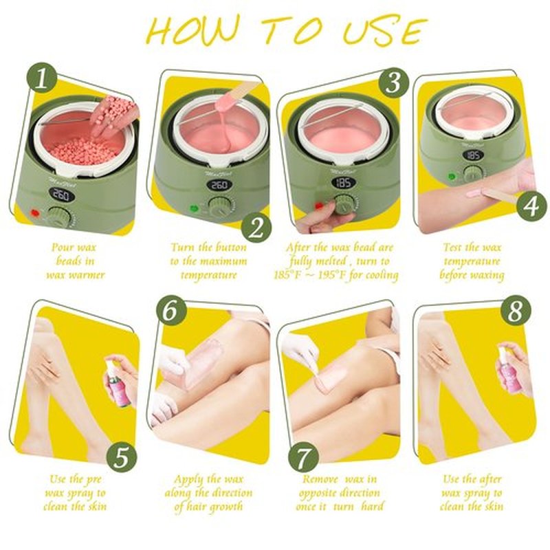 Waxing Kit, MaxFlat Digital Wax Pot Hard Wax Kit with Accessories for Brazilian and Full Body Waxing for Women and Men
