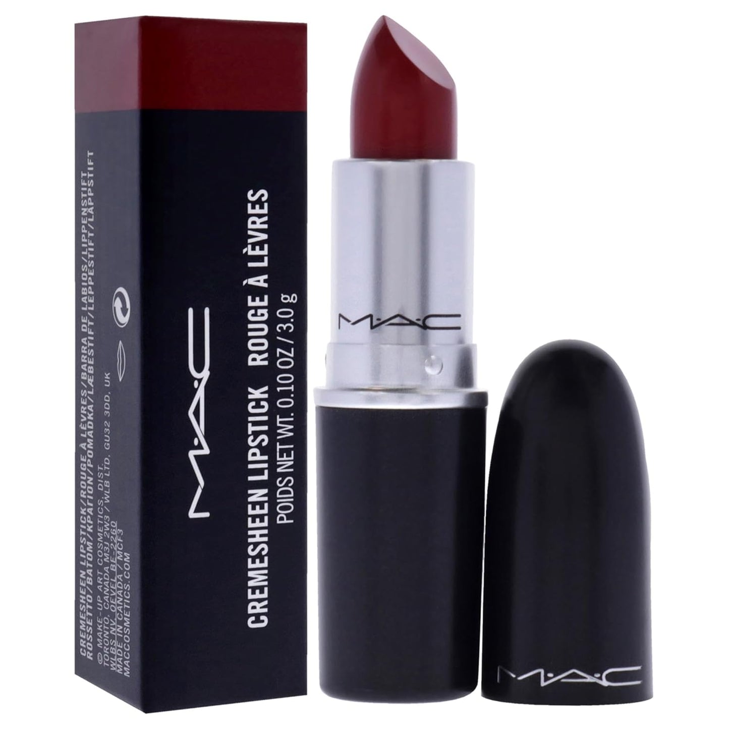 Brave Red MAC Cremesheen Lipstick for Women - 0.1 oz Moisturizing Formula