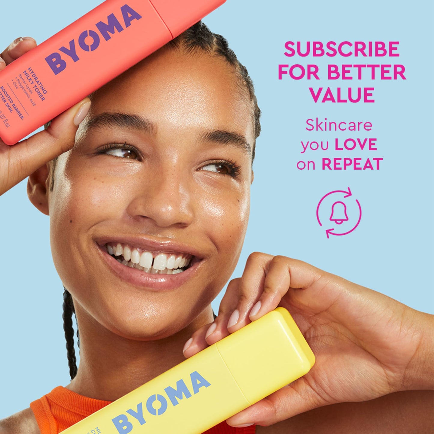 BYOMA Body Care Trial and Travel Kit (6-Piece Set) - Support the Skin Barrier with Hydrating, Brightening, and Sensitive Travel Size Body Wash and Lotion
