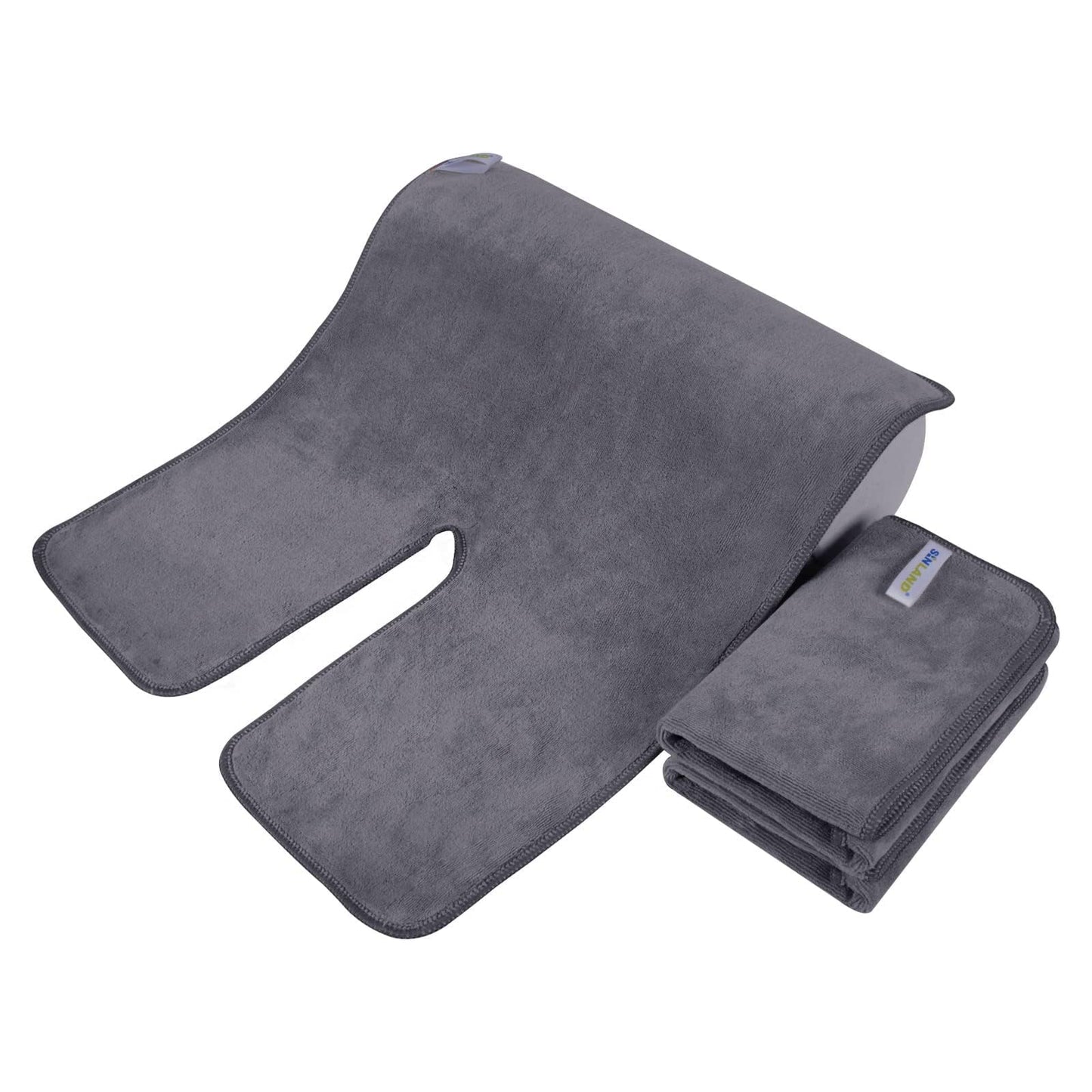 SINLAND Microfiber Esthetician Towels for Facials Mask Removing Face Wrap Soft Facial Cloth with Split Design Spa Towels for Facial Steam Massage and Cleansing 20x15.7inch