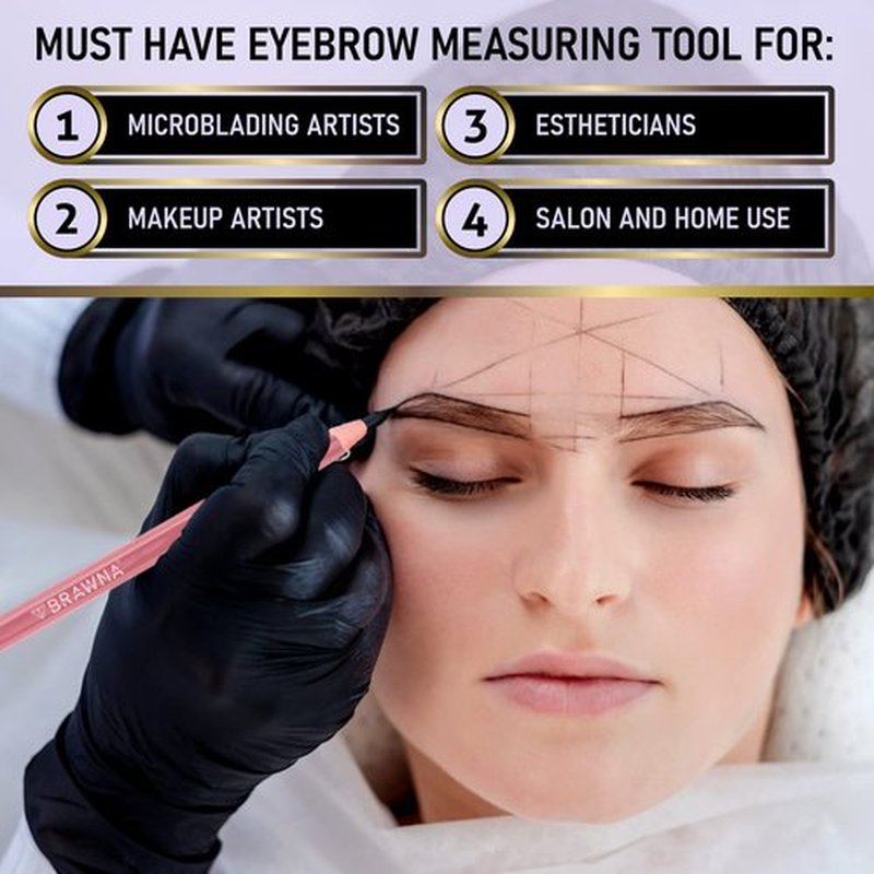 BRAWNA 30M (100 FT) Pre - Inked Mapping String for Eyebrow and Lip Measuring - Premium Microblading string - PMU Supplies - Inked Thread - Black
