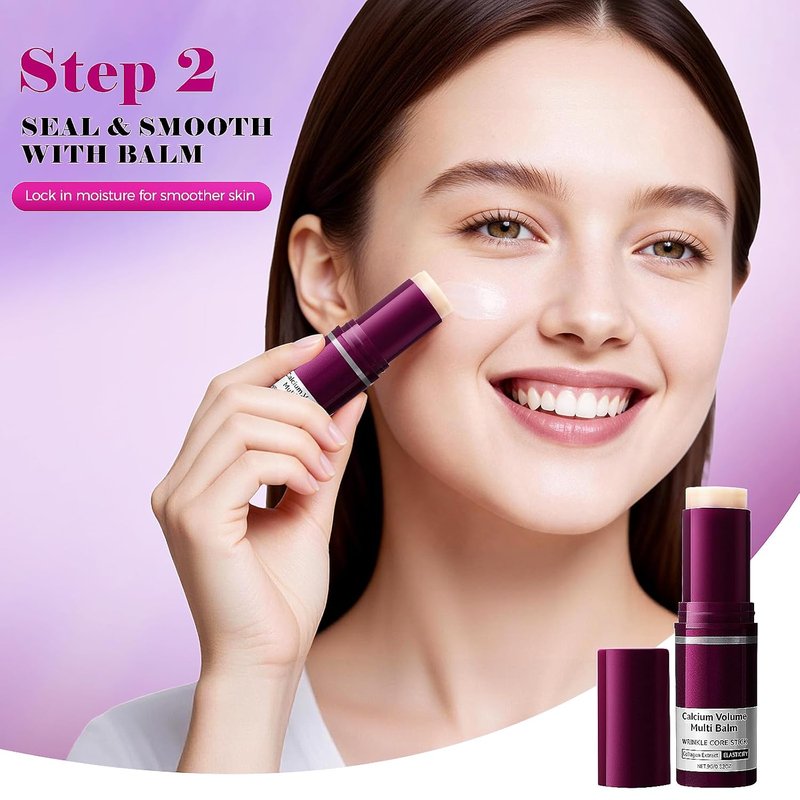 Calcium Multi Balm Stick & Hydrogel Under Eye Patches - Hydrating Eye Treatment for Dark Circles & Puffiness | 60 Patches