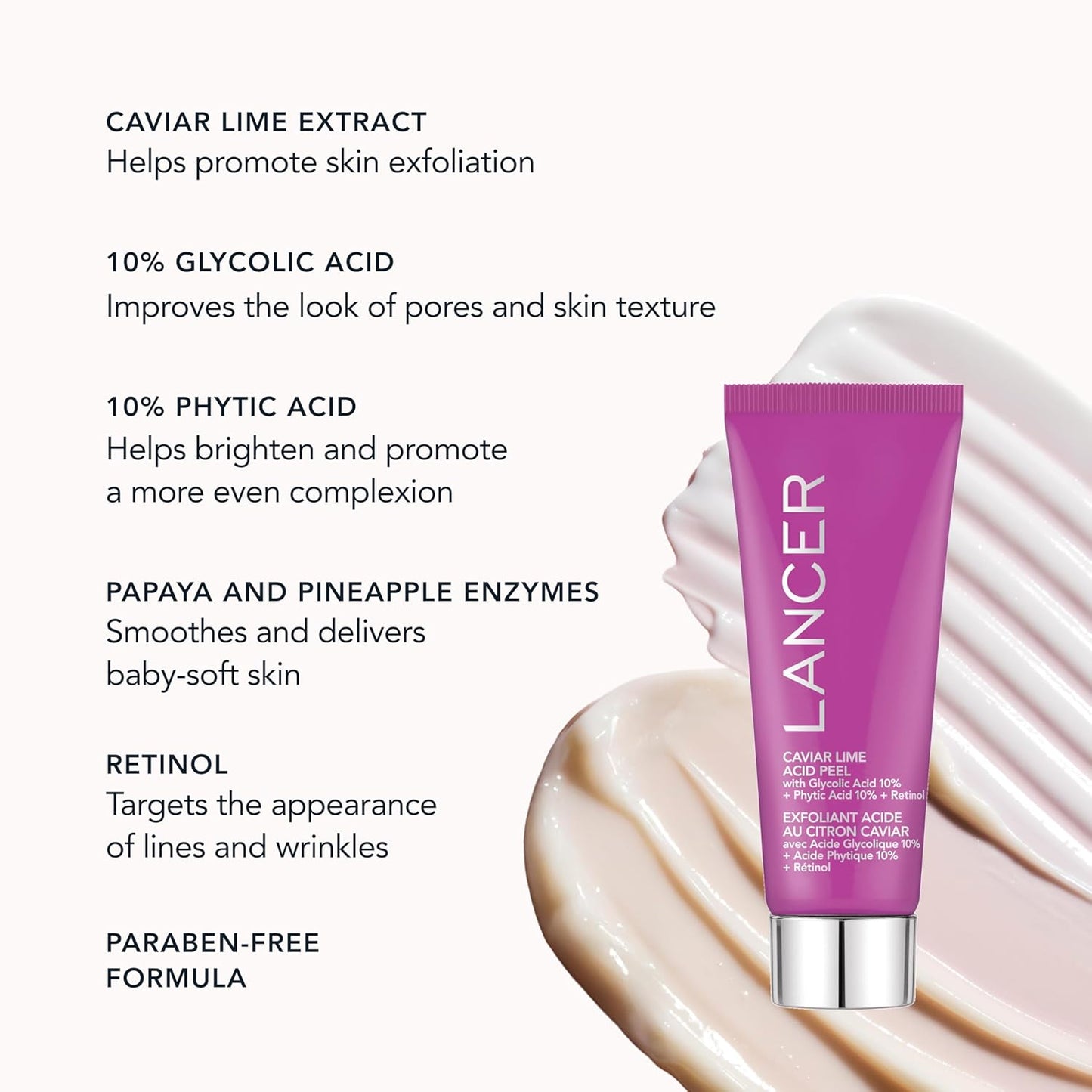 Caviar Lime Acid Peel Travel Size - Retinol Facial Peel with Glycolic Acid, 0.5 oz