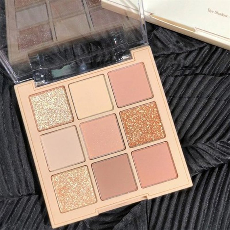 GHFCZOO Blooming Your Own Beauty Eyeshadow Palette, 9 Shades, Glitter and Matte Finishes (01#)