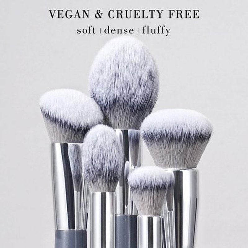 BEILI Makeup Brushes 15Pcs Make up Brushes Set Premium Vegan Foundation Concealers Blush Eyeshadow Eyeliner Powder Highlighter Blending Face Brush Set(Blue)