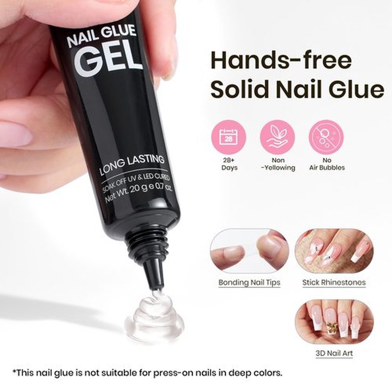 Beetles Tipex Gel Nail Kit: Medium Coffin Nail Tips C Curved Fake Tips, Pre Building Fake Nails with Uv Nail Glue，LED Nail Lamp, Base Coat, Nail File Available for Home DIY or Salon Use 224PCS 16Sizes