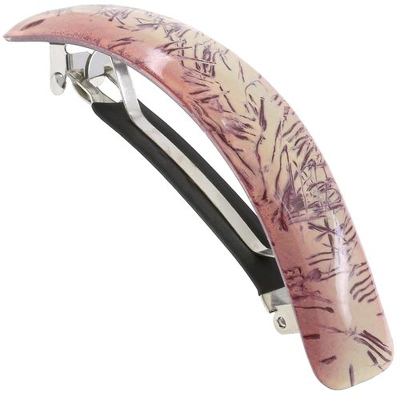 Camila Paris CP3332 French Hair Barrette Clip for Girls, Bordeaux, Rubberized Metal Clasp Strong Hold Grip Hair Clips for Women, No Slip Durable and Styling Girls Hair Accessories, Made in France