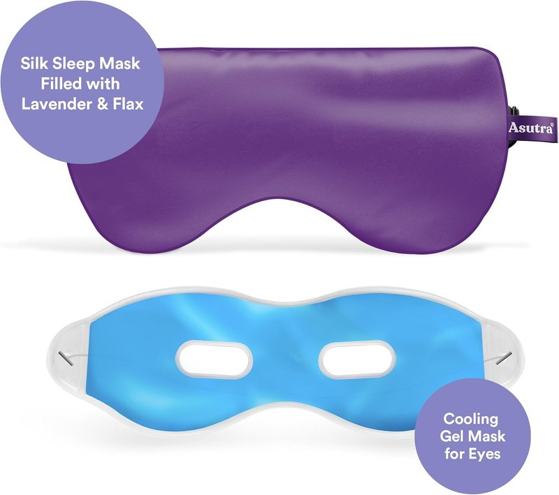 Dream Sleep Bundle - Purple Silk Eye Pillow Set & Magnesium Melatonin Lotion | Relaxation Essentials