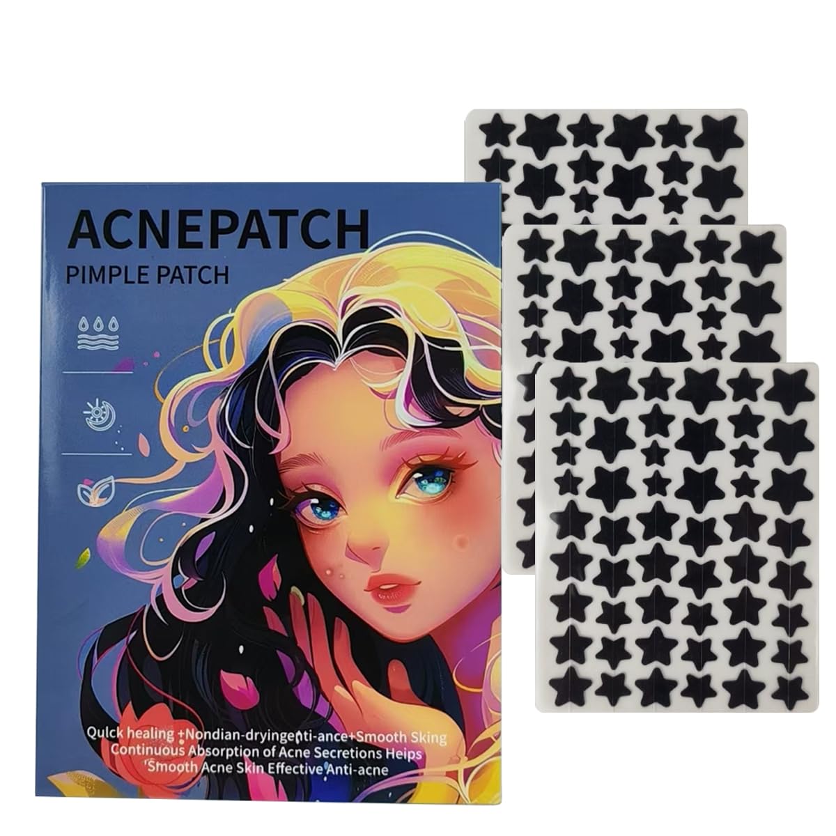 Pimple Patches for Face, 153 pcs Acne Patches, Cute Zit Covers for Face, Spot Stickers with Tea essential oil ， Salicylic Acid and Cica Oil