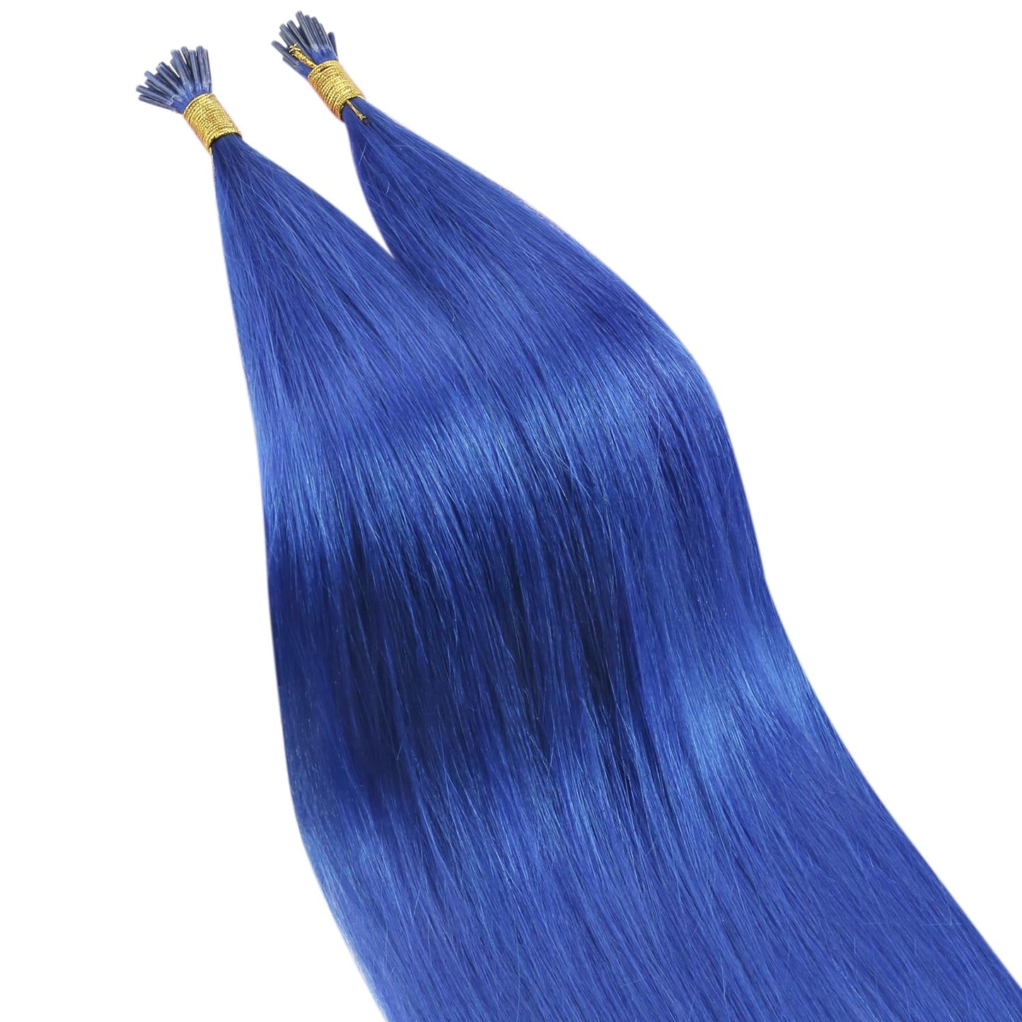 Ugeat Hair I Tip Hair Extensions Colored 25s I tip Hair Extensions Human Hair for Party Blue Itip Hair Extensions Real Human Hair Cosplay Pre Bonded Hair Extensions Purple 14 Inch 20g