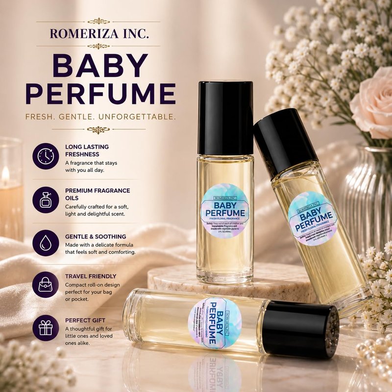 Baby Essential Fragrance Oil - Unisex Soft Scented Body Oil | 10ml Natural Roll-On Perfume