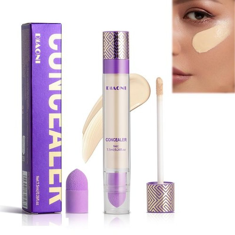 Diaoni Coverage Concealer, Diaoni Korean Concealer, Diaoni Liquid Concealer, Korean Conceals Stick Foundation, Lightweight, Long-Lasting, Waterproof, Natural Full Coverage (03#, small)