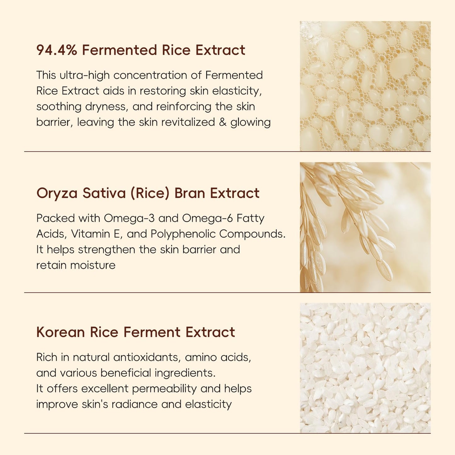 Rice Toner, Natural Rice Essence, Rice Water Deep Hydration, Non-Greasy, Moisturizing Facial Toner, Korean Skincare Toner Suitable for All Skin Types, Women & Men's Skincare 100ml (3.38fl.oz.)