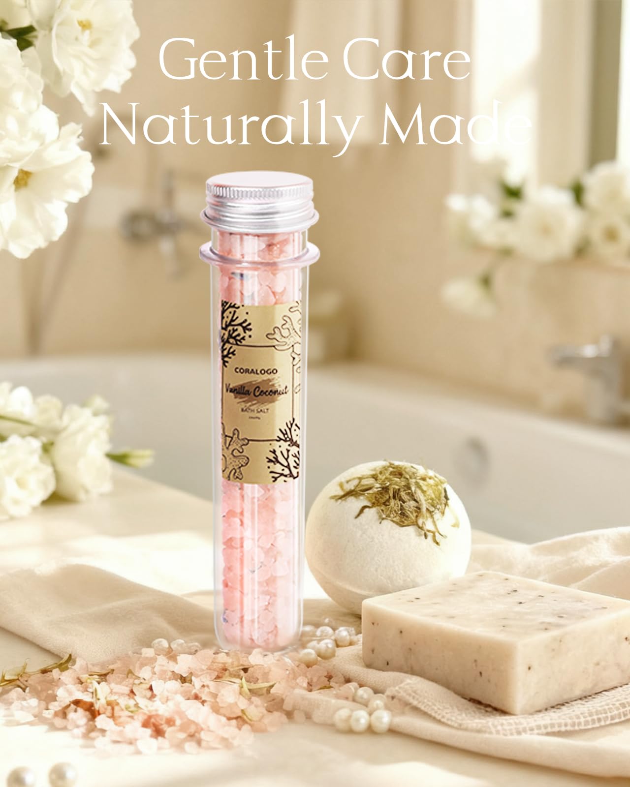 Coralogo Natural Spa Gift Baskets - Natural Pampering Spa Set, Self-Care Get Well Soon Thinking of You Basket,Thank You Gifts, Unique 11pcs Gift Set for Women Wife Mom Her Birthday