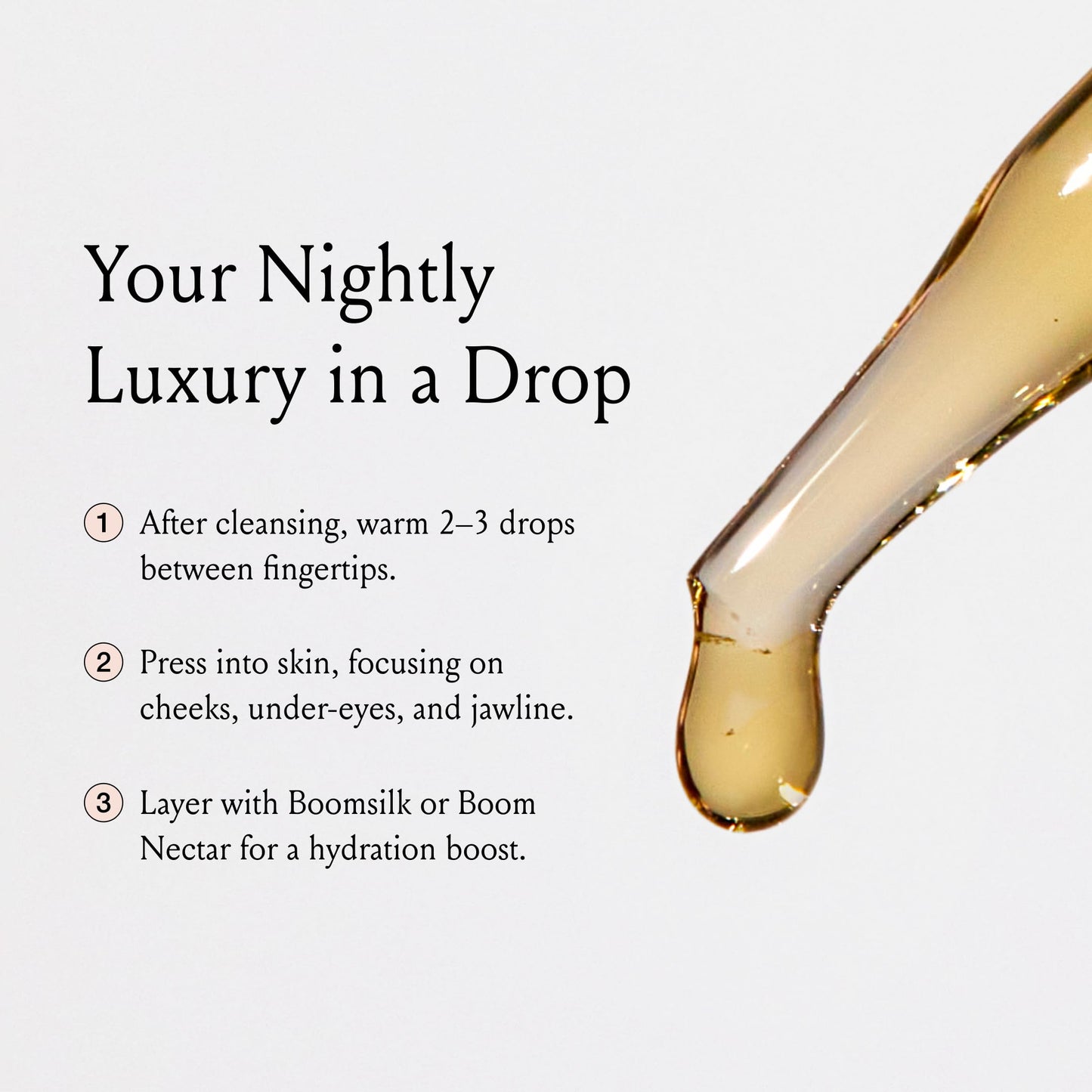Boom Gold® Lightweight & Luxurious Facial Oil w/Organic Ingredients .5 Oz