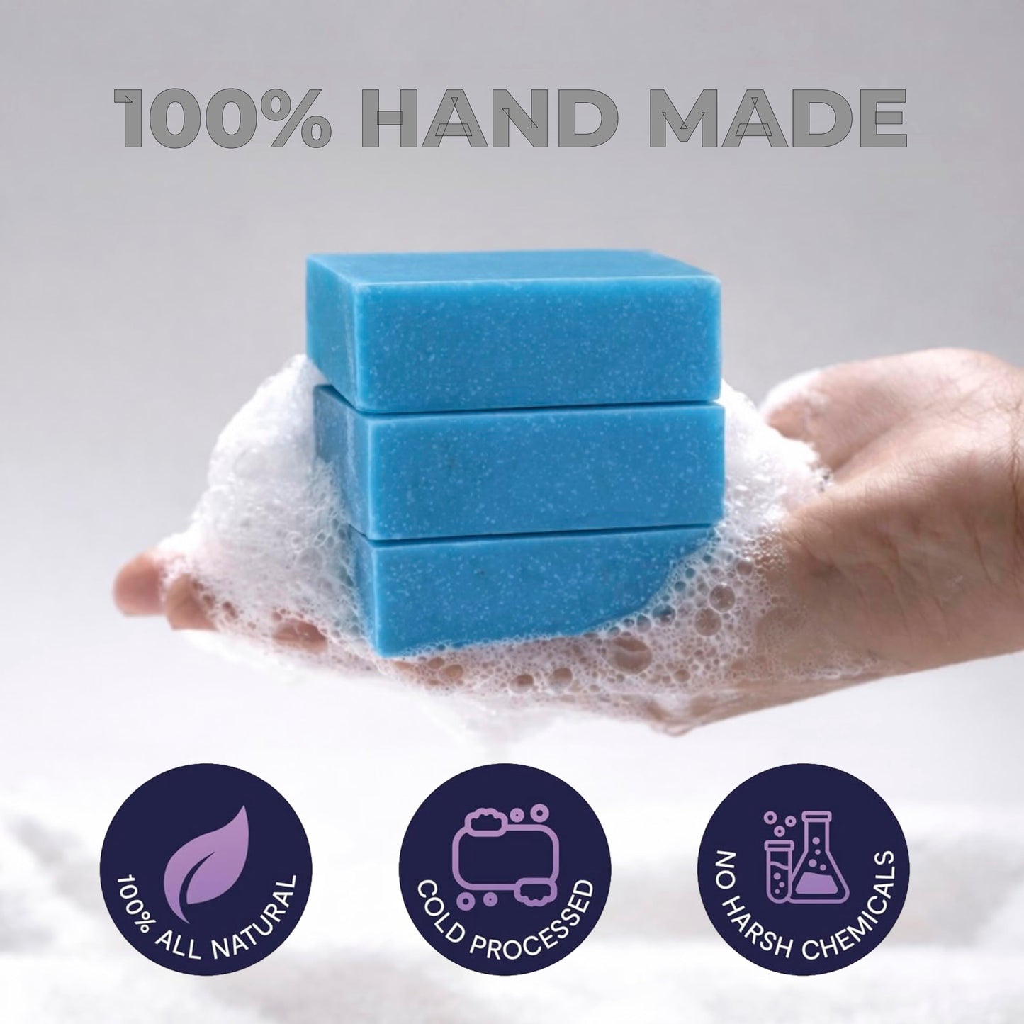 Mr. Tropical Naturals Cool Spring Scrub Bar Soap for Men | 5 oz Single Bar | Cold Process | Sea Salt Exfoliating