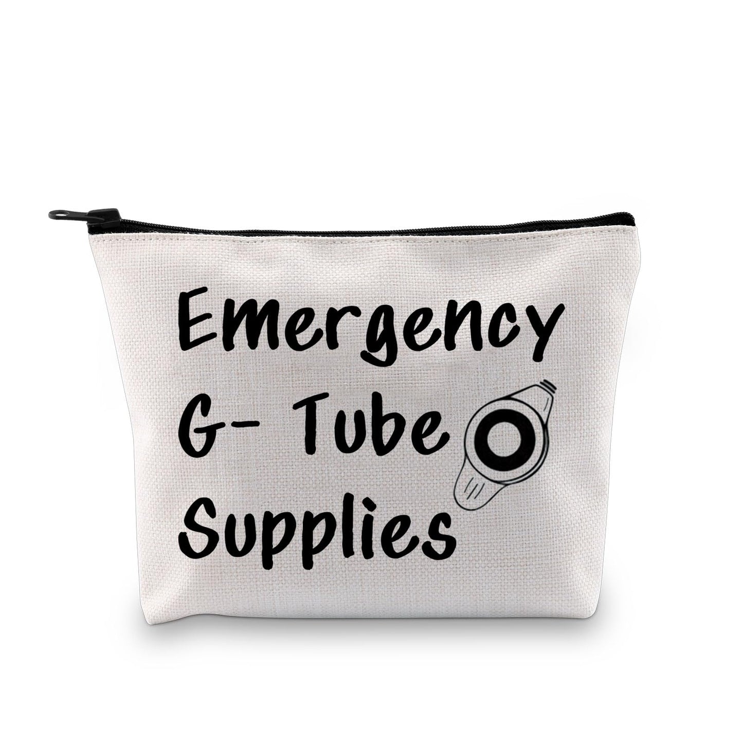 XYANFA Feeding Tube Bag Funny Dietician Gift Nurse Cosmetics Makeup Bag Critical Care Nursing Gift Emergency G Tube Supplies