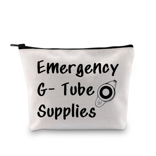 XYANFA Feeding Tube Bag Funny Dietician Gift Nurse Cosmetics Makeup Bag Critical Care Nursing Gift Emergency G Tube Supplies