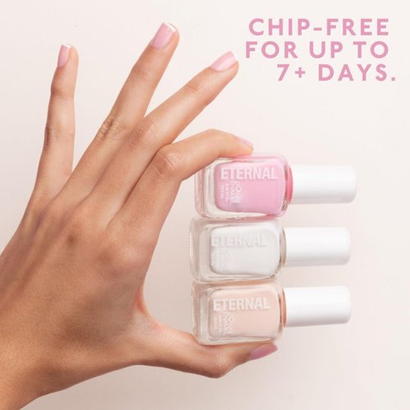 Eternal White Nail Polish Set for Women (OH LA LA) - Clear Nail Polish Set for Girls - Lasting & Quick Dry Light Non Toxic Nail Polish Kit for Home DIY Mani Pedi - Made in USA, 13.5mL (Set of 5)