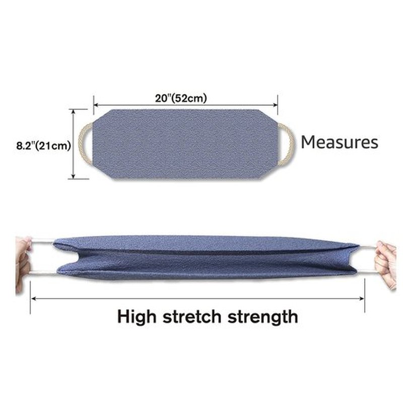 Evridwear Exfoliating Back Scrubber with Handles Two Sides for Body Shower Deep Cleans Skin Massages Invigorating Blood Circulation Men Women One Size (Back Scrubber + Heavy Gloves)