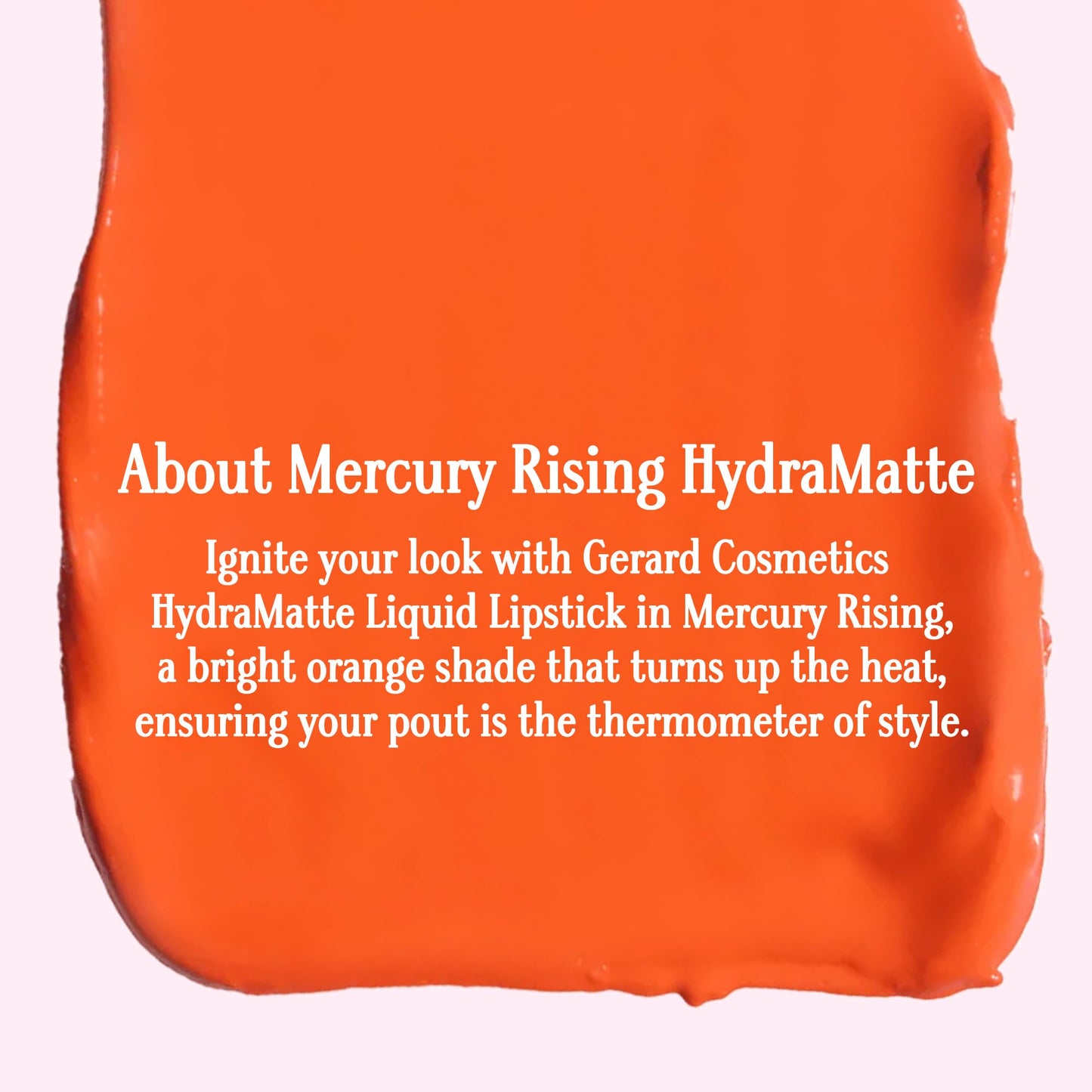 Gerard Cosmetics HydraMatte Liquid Lipstick Mercury Rising, Orange Red Lipstick with Matte Finish, Long Lasting and Non Drying, Super Pigmented Fully Opaque Lip Color