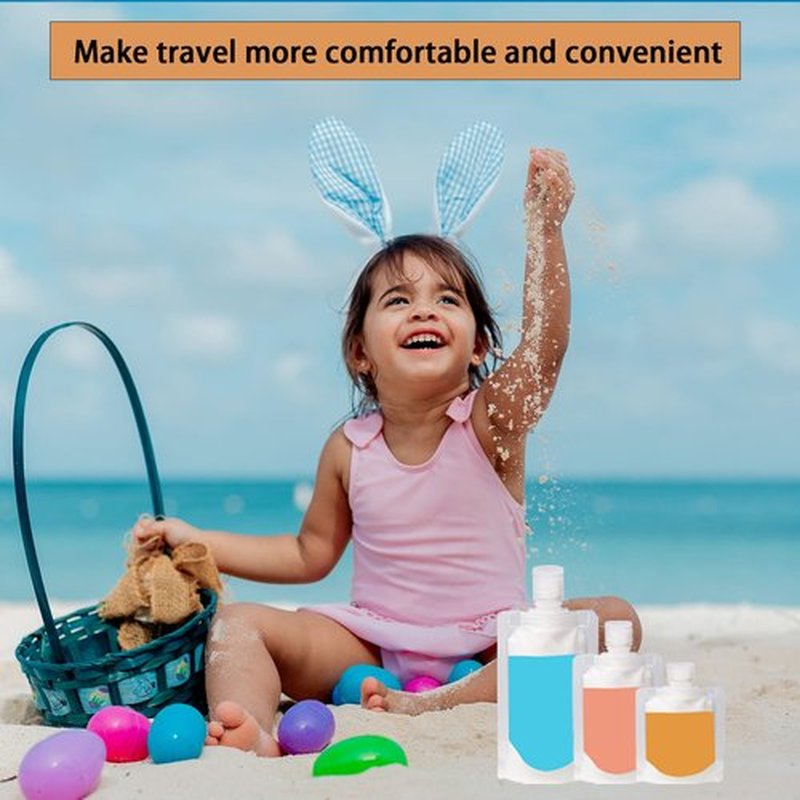GUXACU 18 PCS Travel Pouches for Toiletries TSA Approved Travel Fluid Makeup Packing Bag Travel Containers for Toiletries Leak Proof Travel Size Toiletries Refillable Cosmetic Containers