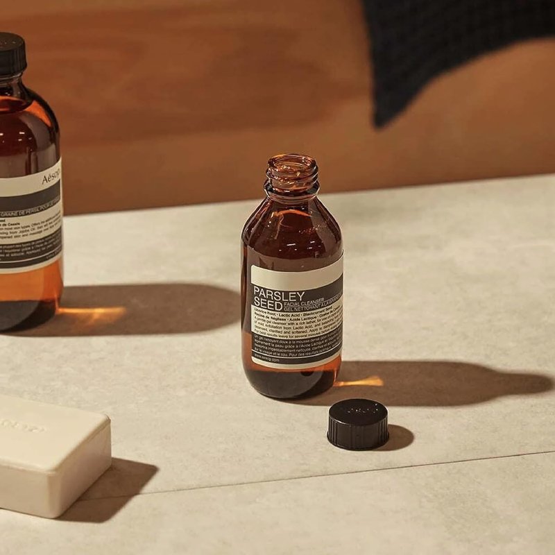 Aesop Parsley Seed Travel Face Cleanser - Mild Exfoliating Formula for Clear, Smooth Skin | 3.4oz / 100mL