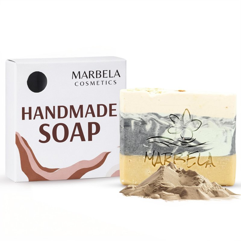 Marbela Cosmetics Handmade Soap Bar - Made in USA, Vegan Friendly, Palm Oil Free, Natural Bar Soap - Gentle Face & Body Soap for Daily Skin Care, Moisturizing & Nourishing - 3.5 oz (Sea Breeze)