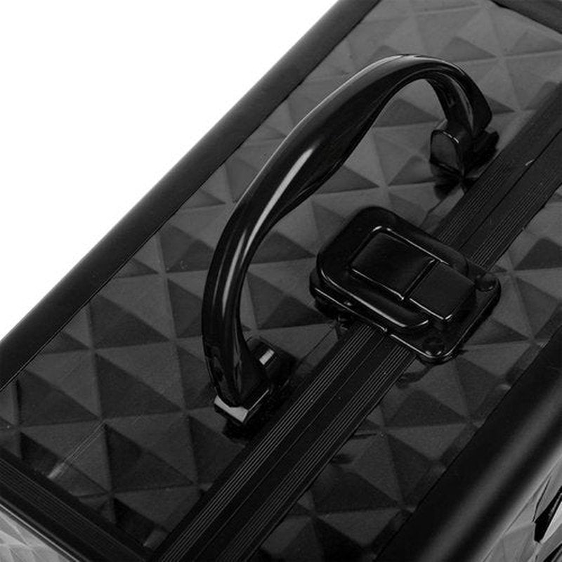 SHANY Chic Makeup Train Case Cosmetic Box Portable Makeup Case Cosmetics Beauty Organizer Jewelry storage with Locks, Multi trays Makeup Storage Box with Makeup Mirror - Twilight